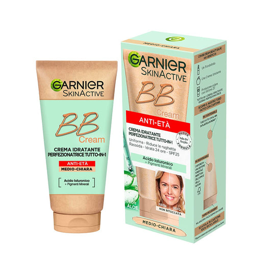 Garnier BB Cream anti idade SkinActive, SPF 25, tom medio escuro