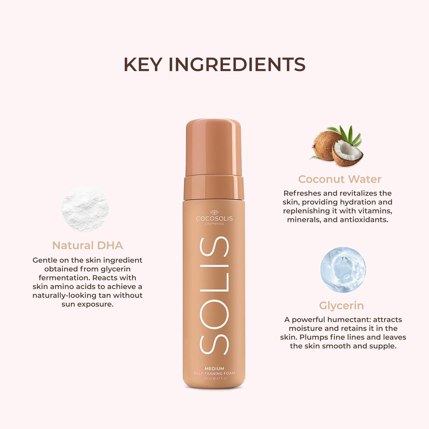COCOSOLIS SOLIS Medium Loção autobronzeadora para rosto e corpo 200ml