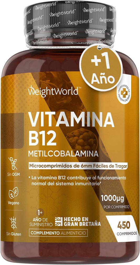 Vitamina B12 Vegan 1000mcg - 450 Comprimidos