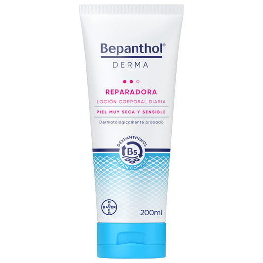 BEPANTHOL Creme Hidratante Corporal para Pele Seca - Loção Derma Repair - Hidratação Imediata e Duradoura para Pele Muito Seca e Sensível - Uso Diário - 400 ml - Sem Fragrância e Corantes