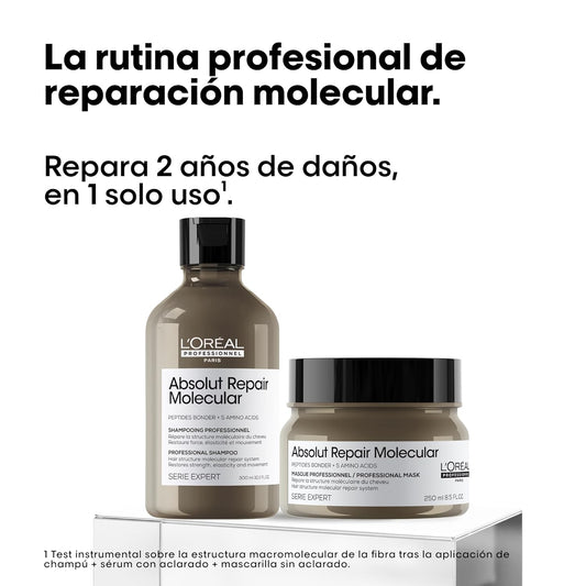 A rotina L'Oréal Professionnel repara os danos e fortalece os cabelos a nível molecular. Para todos os tipos de cabelos danificados e secos, SÉRIE EXPERT