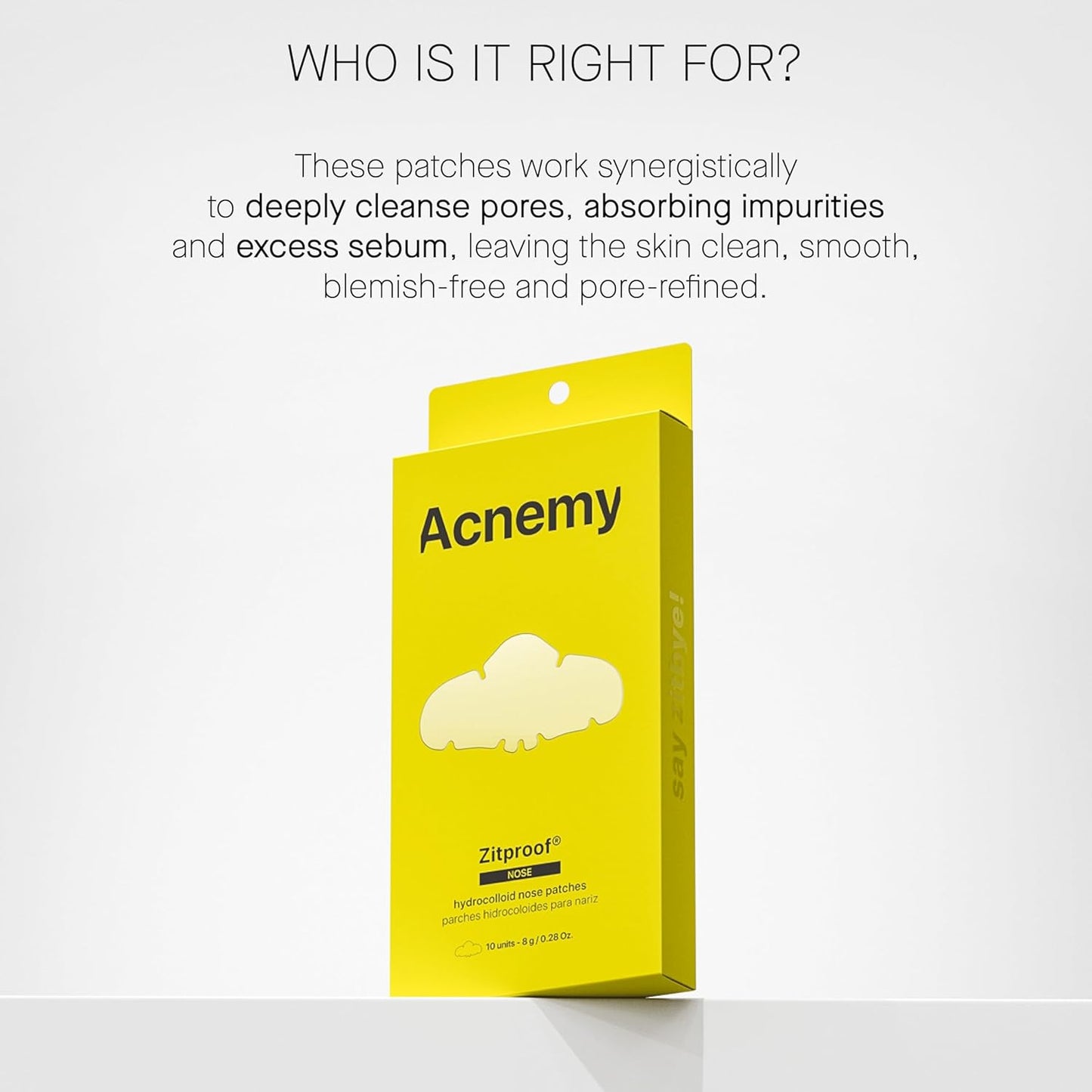 ACNEMY ZITPROOF® NOSE - Adesivos hidrocoloides para nariz