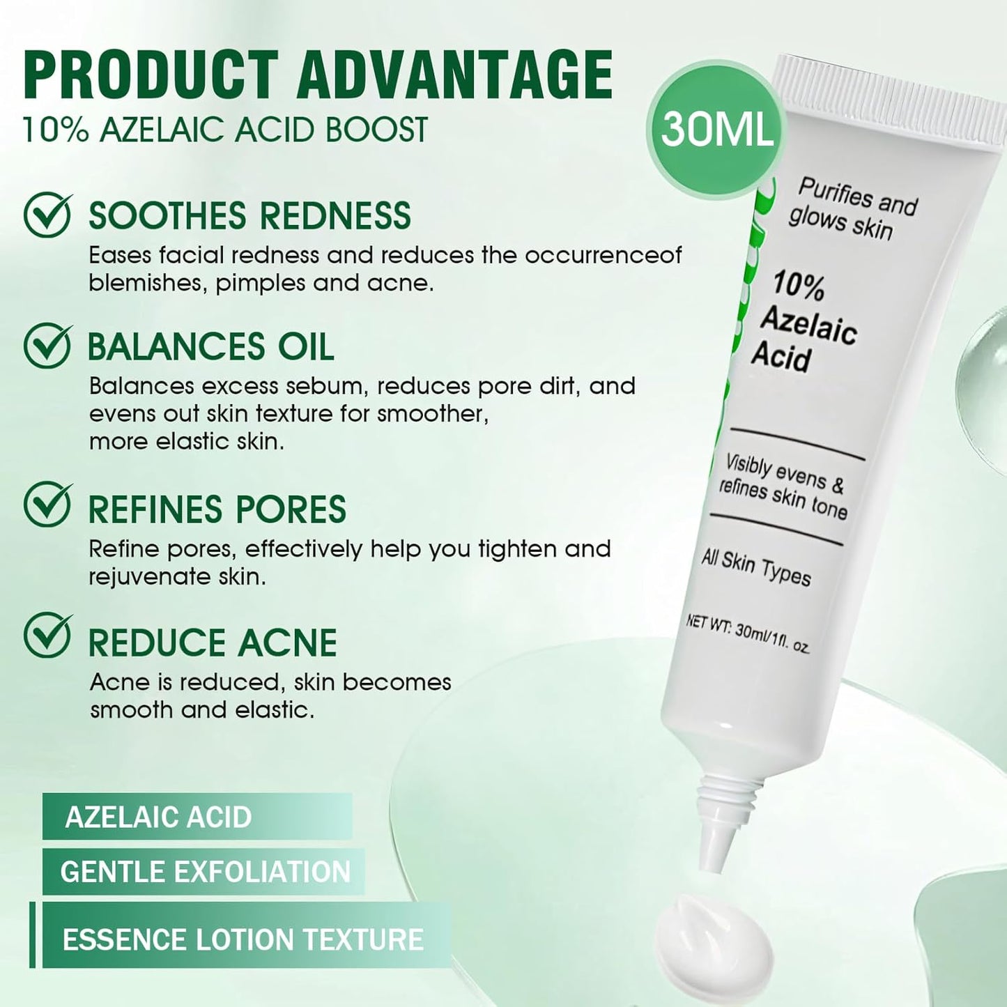 Allony Creme de Ácido Azelaico, 30ml 10%