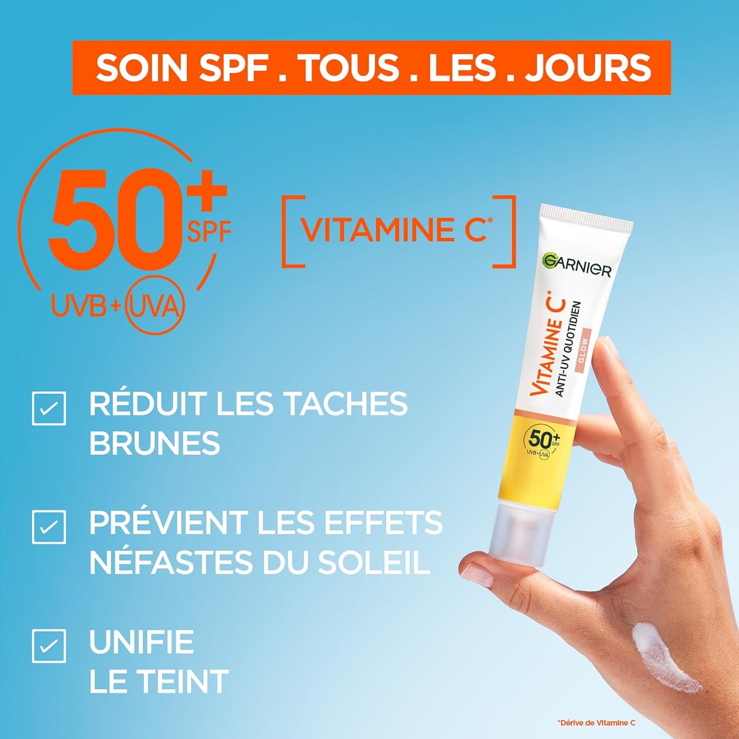 Pack Garnier Sérum Antimanchas 4% de Vitamina C, Niacinamida, Ácido Salicílico y Melasyl™.+ Garnier Vitamina C Fluido Antimanchas Anti-UV Diario Efeito Glow FPS50+,40 ml