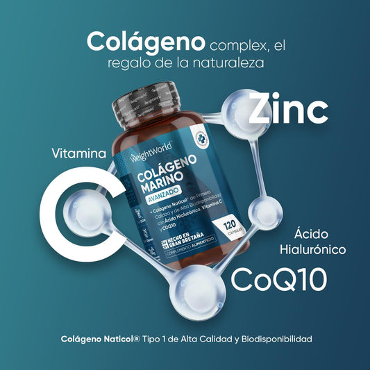 Colágeno Marino Hidrolizado Complex 1200mg - 120 Cápsulas