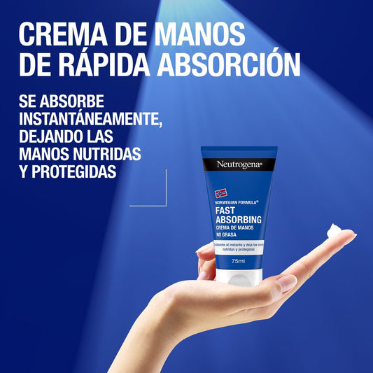 Creme para mãos Neutrogena Norwegian Formula com glicerina e vitamina E para mãos secas e rachadas.
