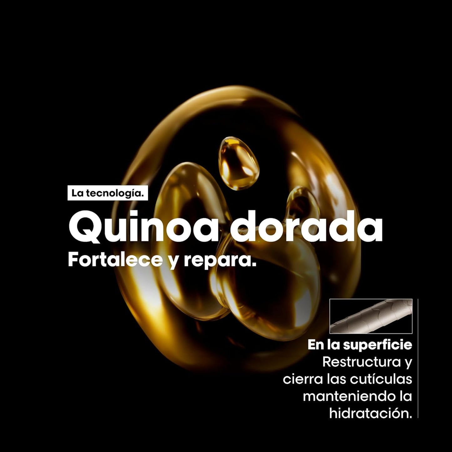 L'Oréal Professionnel óleo nutritivo Leave-In para cabelos secos e danificados, para reestruturação imediata, Absolut Repair 10 em 1, 30 ml