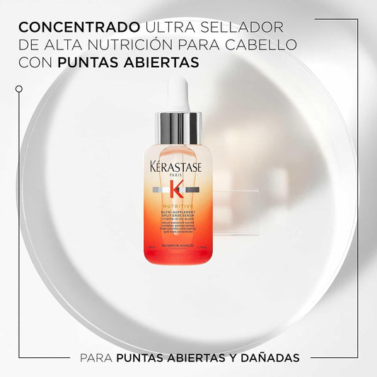 Kérastase, Nutritive Sérum Ultra Sealer, Para couro cabeludo seco, Sela e previne pontas duplas, 50 ml