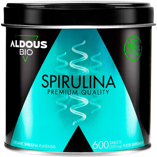 600 Comprimidos de Chlorella e Spirulina Aldous Bio
