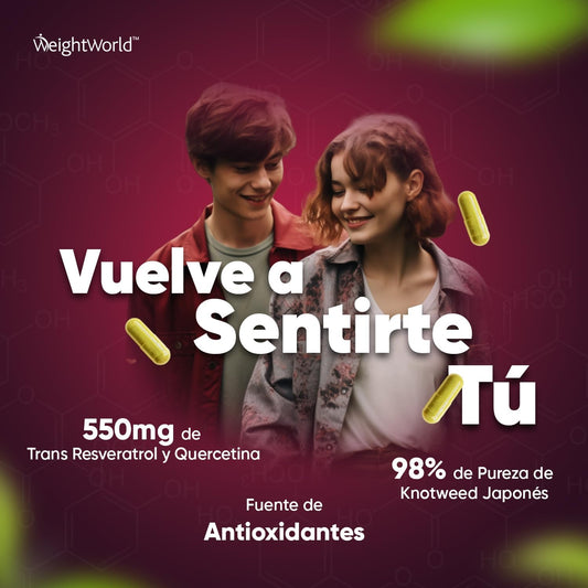 Trans Resveratrol com Quercetina 550mg - 120 Cápsulas - Fonte Natural de Antioxidantes