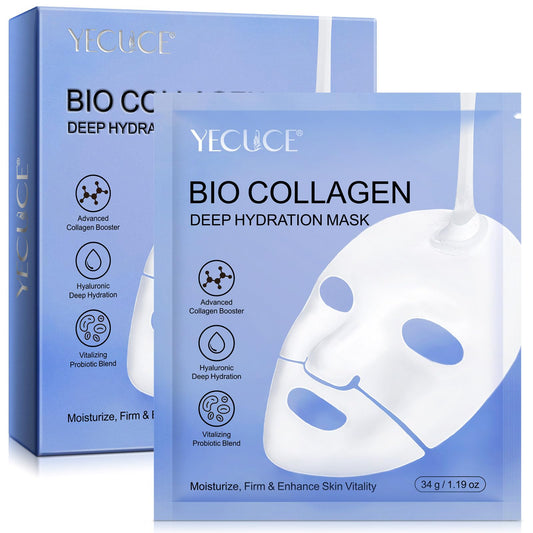 BIO COLLAGEN Máscara facial de 4 peças, máscara de hidratação profunda com biocolagenio