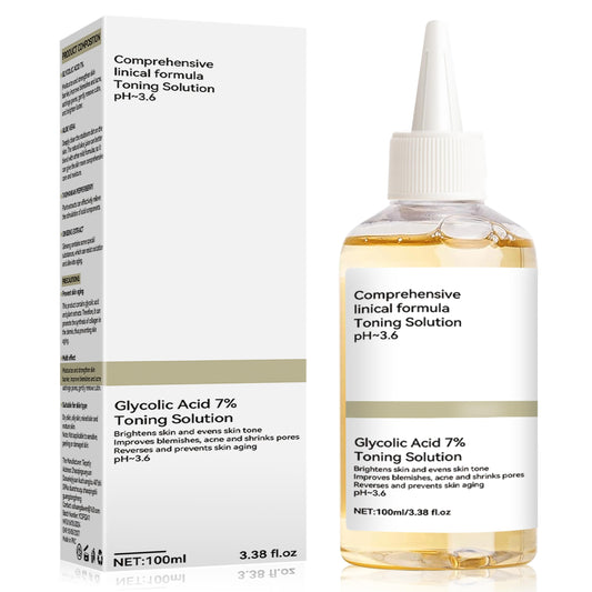 Ácido glicólico 7% Toning Resurfacing Solution, ácido glicólico, adequado para todos os tipos de pele