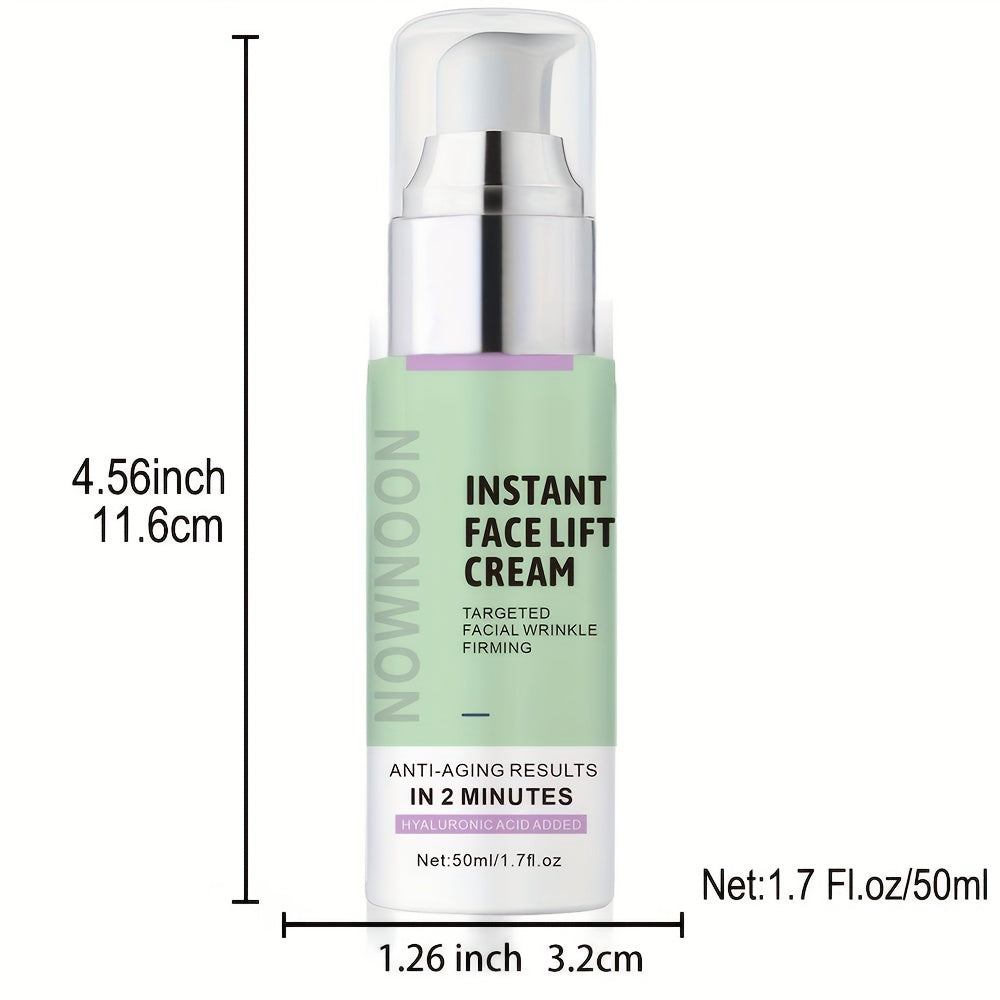 Creme anti-idade para lifting facial com ácido hialurônico, produzido para resultados visíveis em 2 minutos