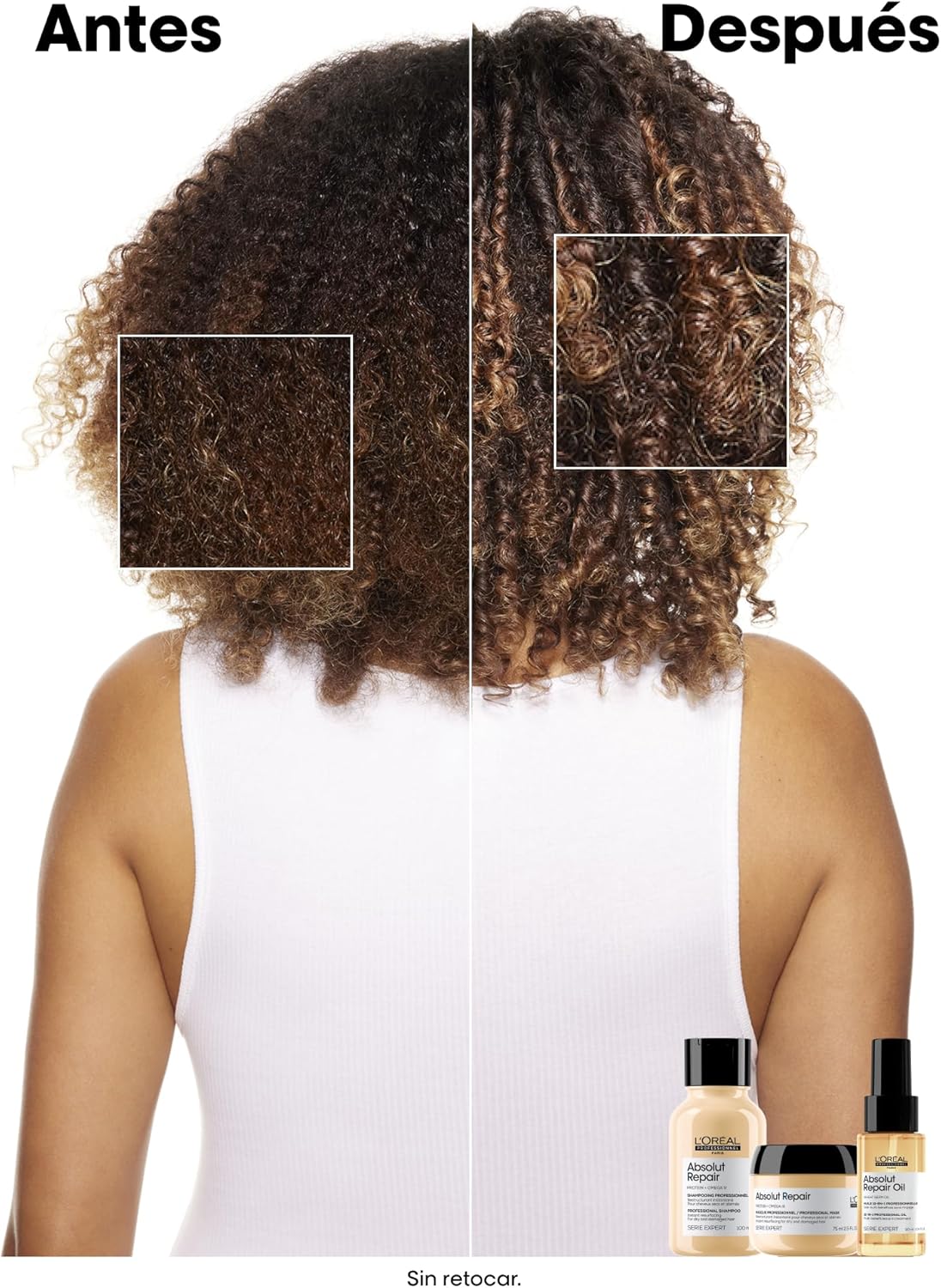 L'Oréal Professionnel óleo nutritivo Leave-In para cabelos secos e danificados, para reestruturação imediata, Absolut Repair 10 em 1, 30 ml