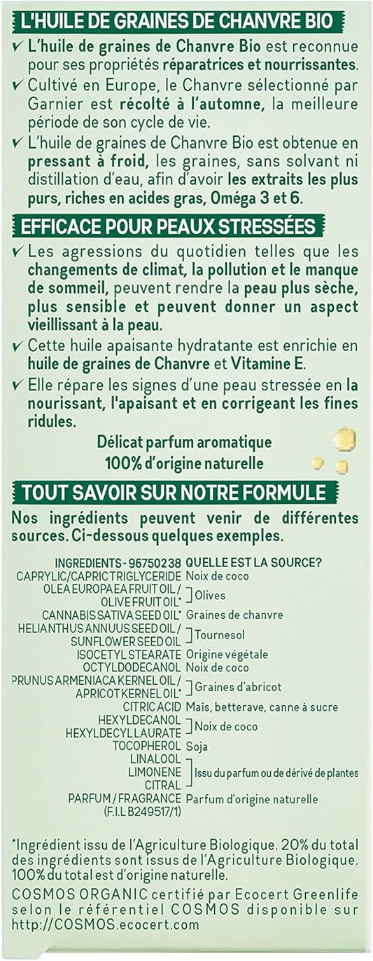 Garnier Bio - Óleo reparador de rosto com Vitamine E - 30 ml