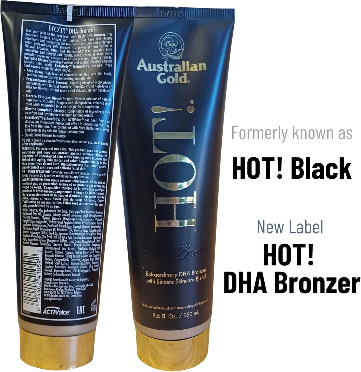 Australian Gold Hot! Black Intensifier Anti-Idade com Autobronzeadores 250ml