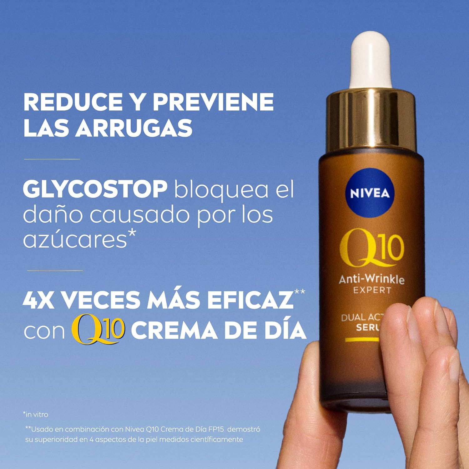 Sérum antirrugas Nivea Q10 de 30 ml, com tecnologia antiglicação, para prevenir e reduzir rugas e danos causados por açúcares