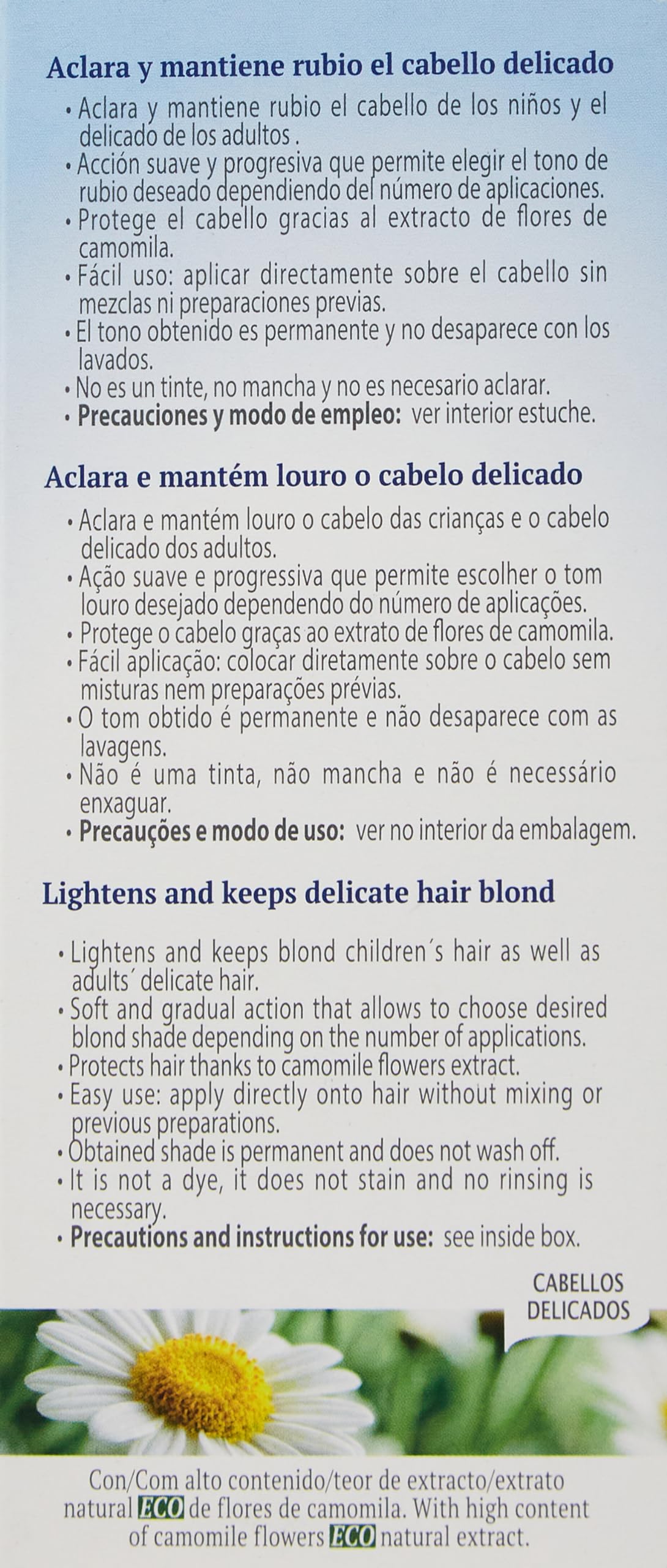 Camomila Intea - Loção clareadora capilar infantil - Loiro - 100 ML