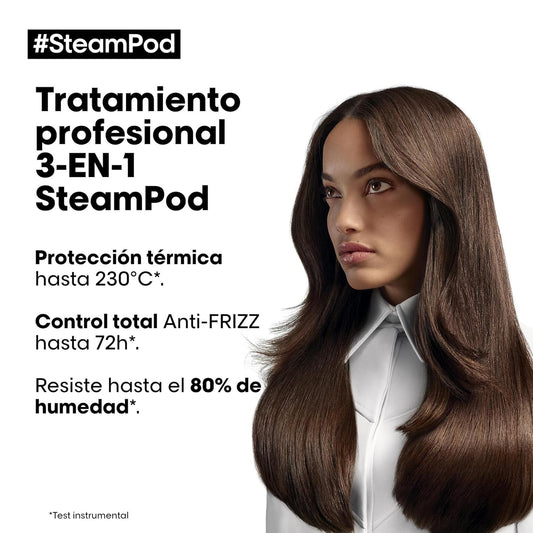 L'Oréal Professionnel Sérum Tratamento profissional Steampod 3-em 1, 72H anti-frizz , SteamPod, 50 ml