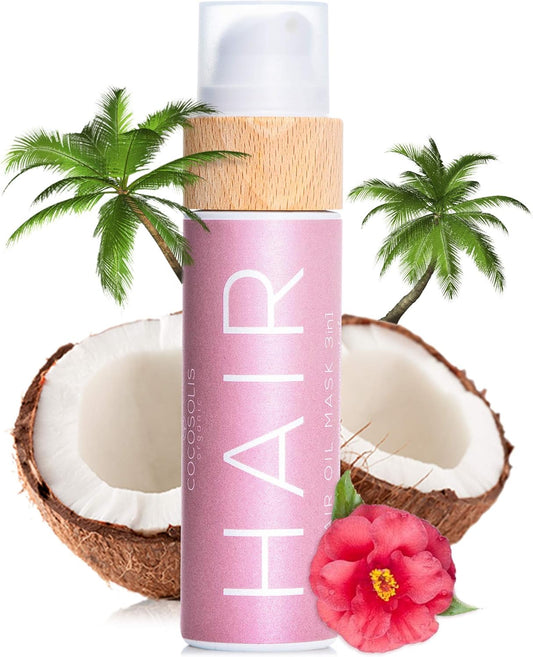 COCOSOLIS HAIR Óleo capilar orgânico 3 em 1 com óleos essenciais, cabelos, unhas e cílios - Aroma tropical