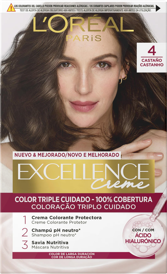 Tinta Permanente Excellence L'OREAL Paris - 100% Cobertura