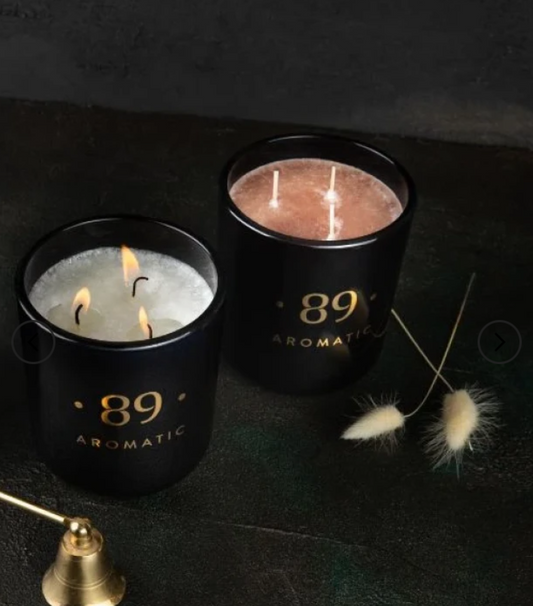 Vela de cera de palma (em frasco de vidro) AROMATIC•89•