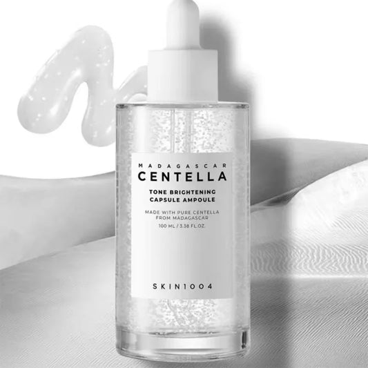 Soro de centella para pele radiante em frasco de 100ml, ideal para iluminar e revitalizar a pele com ingredientes puros
