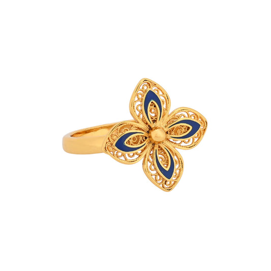 Anel Alma flor azul