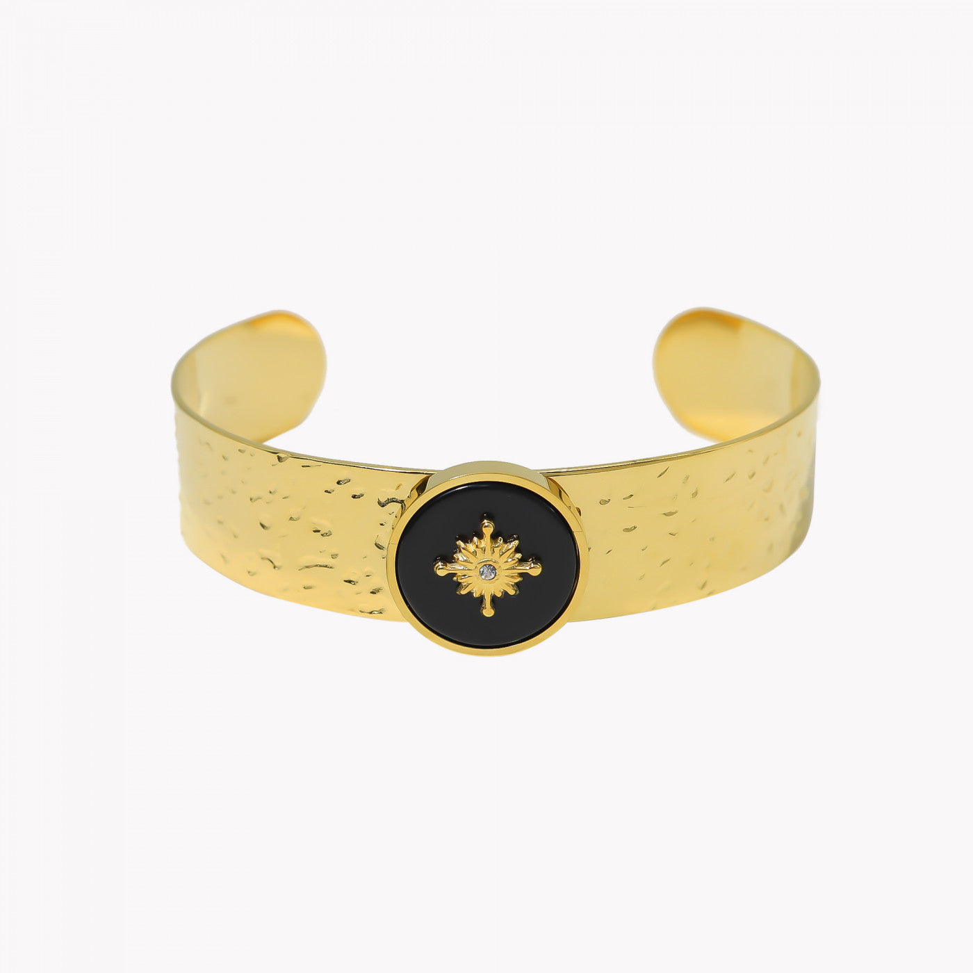 Pulseira rígida aço com textura sol