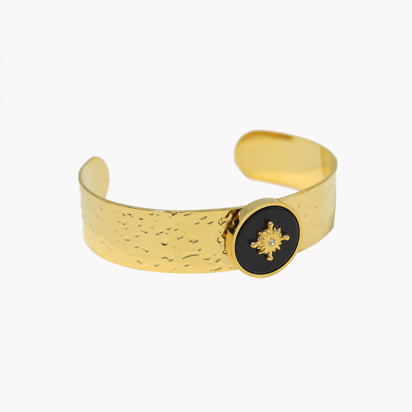 Pulseira rígida aço com textura sol