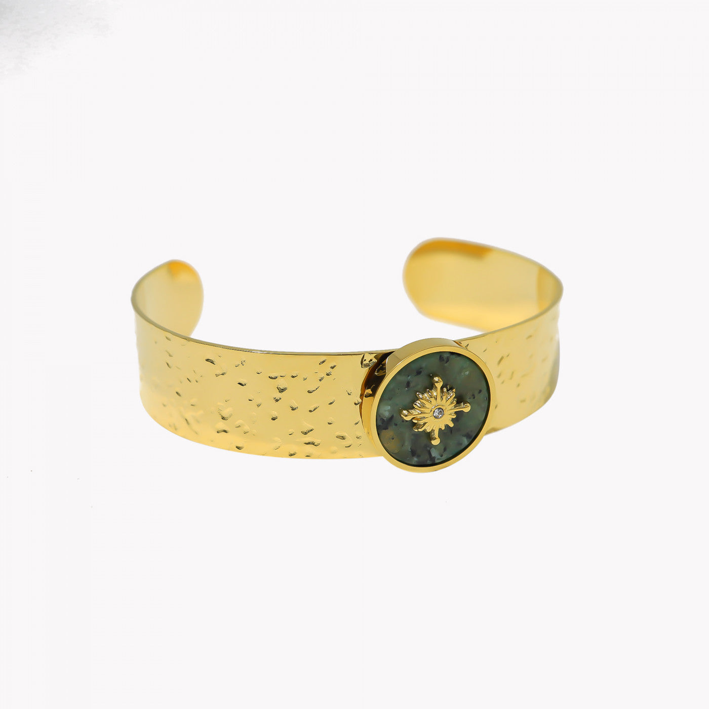 Pulseira rígida aço com textura sol