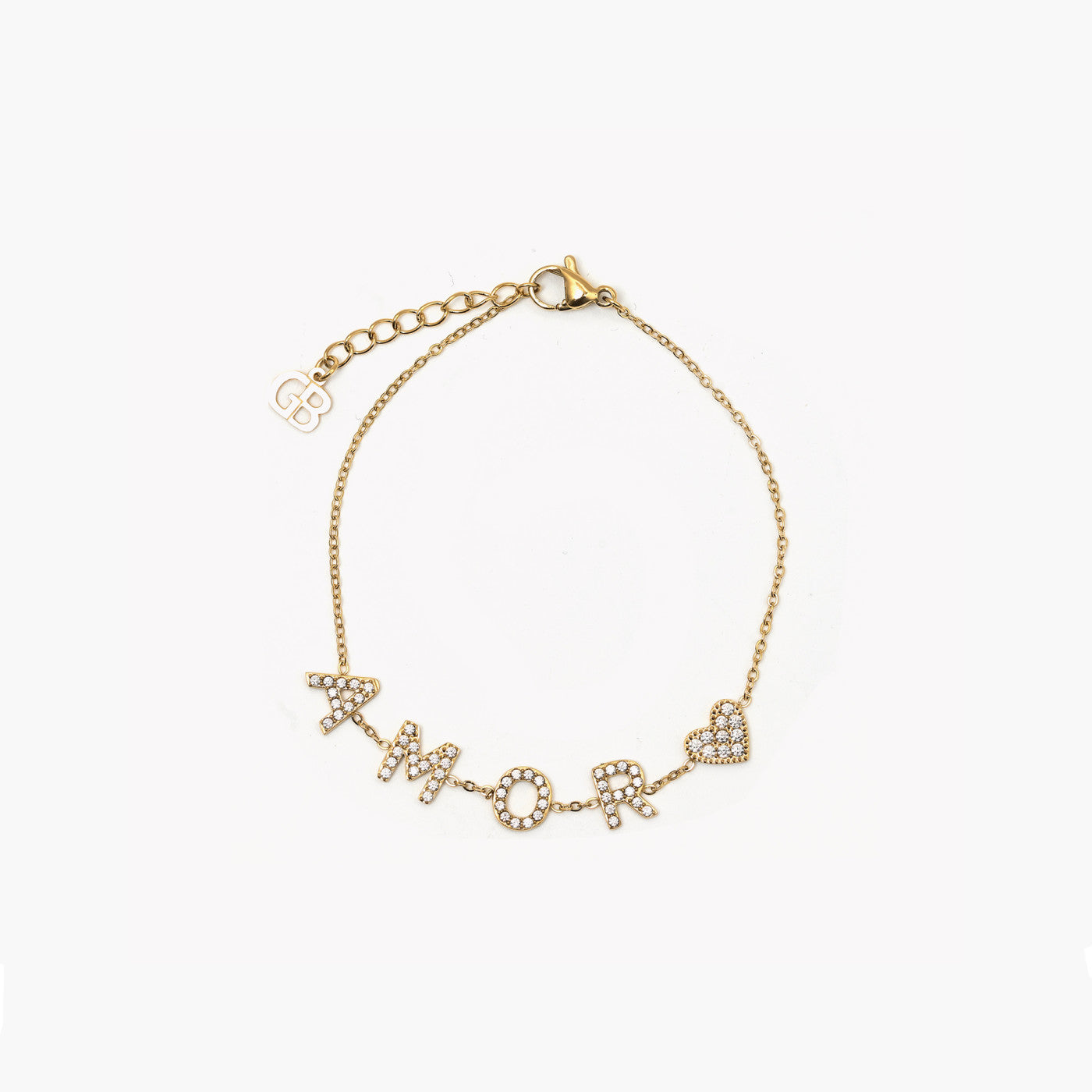 Pulseira aço amor e coração