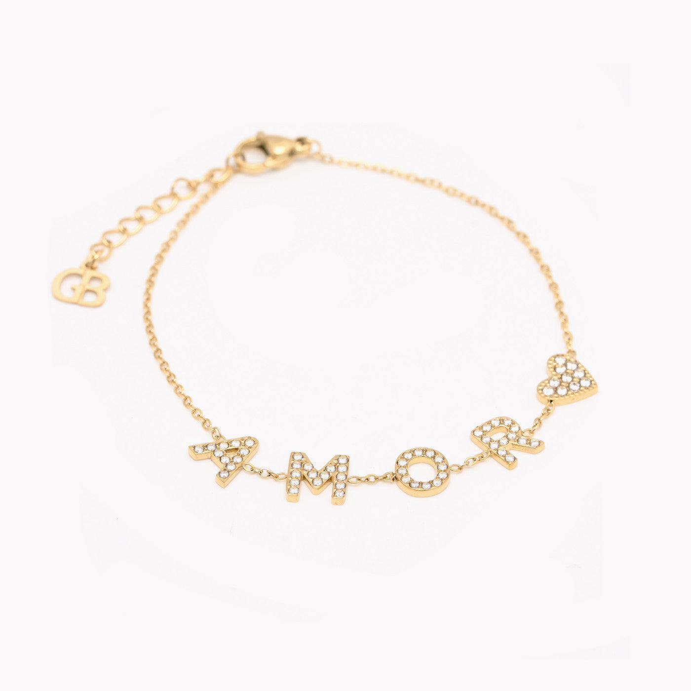 Pulseira aço amor e coração