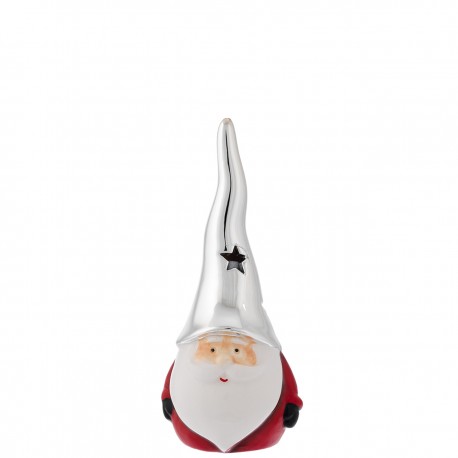 Mini difusor de Papá Noel de 11 cm con gorro plateado