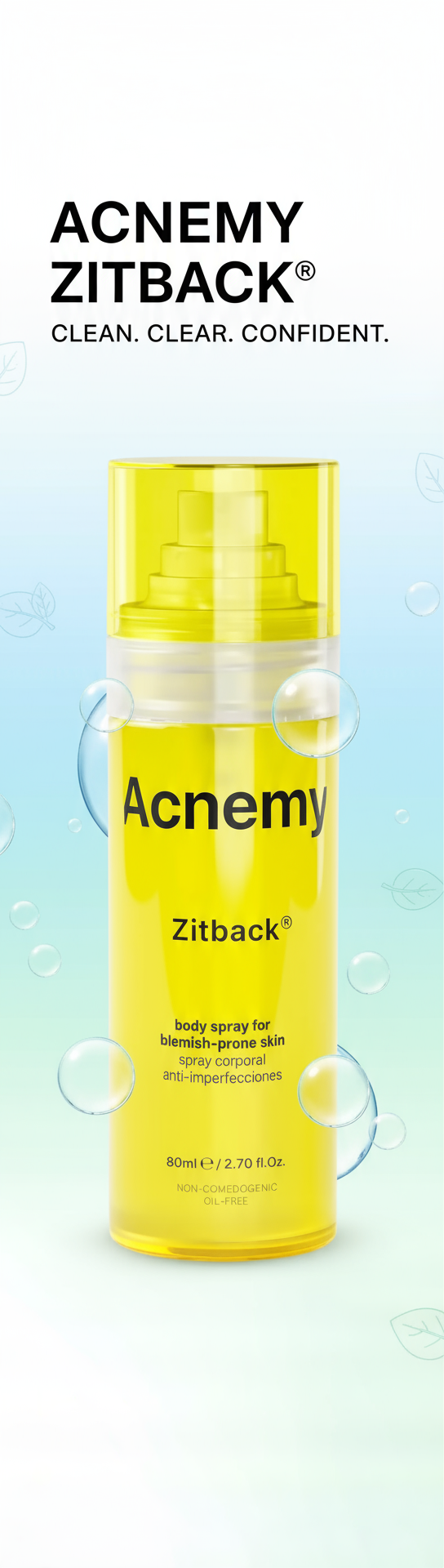 Banner ACNEMY ZITBACK® - Imagem completa