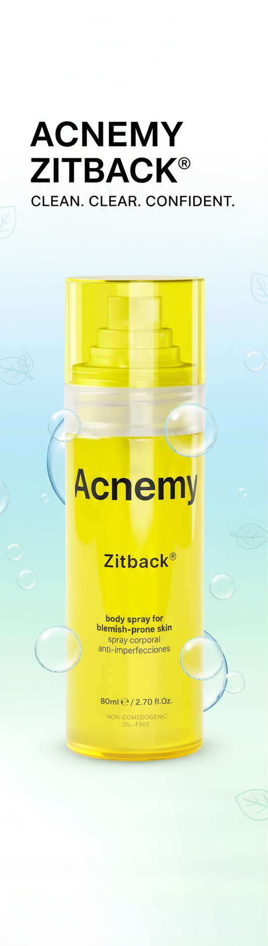 Banner ACNEMY ZITBACK® - Imagem completa