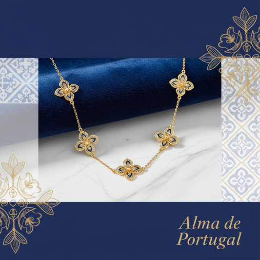 Banner Alma de Portugal - Colar flor azul