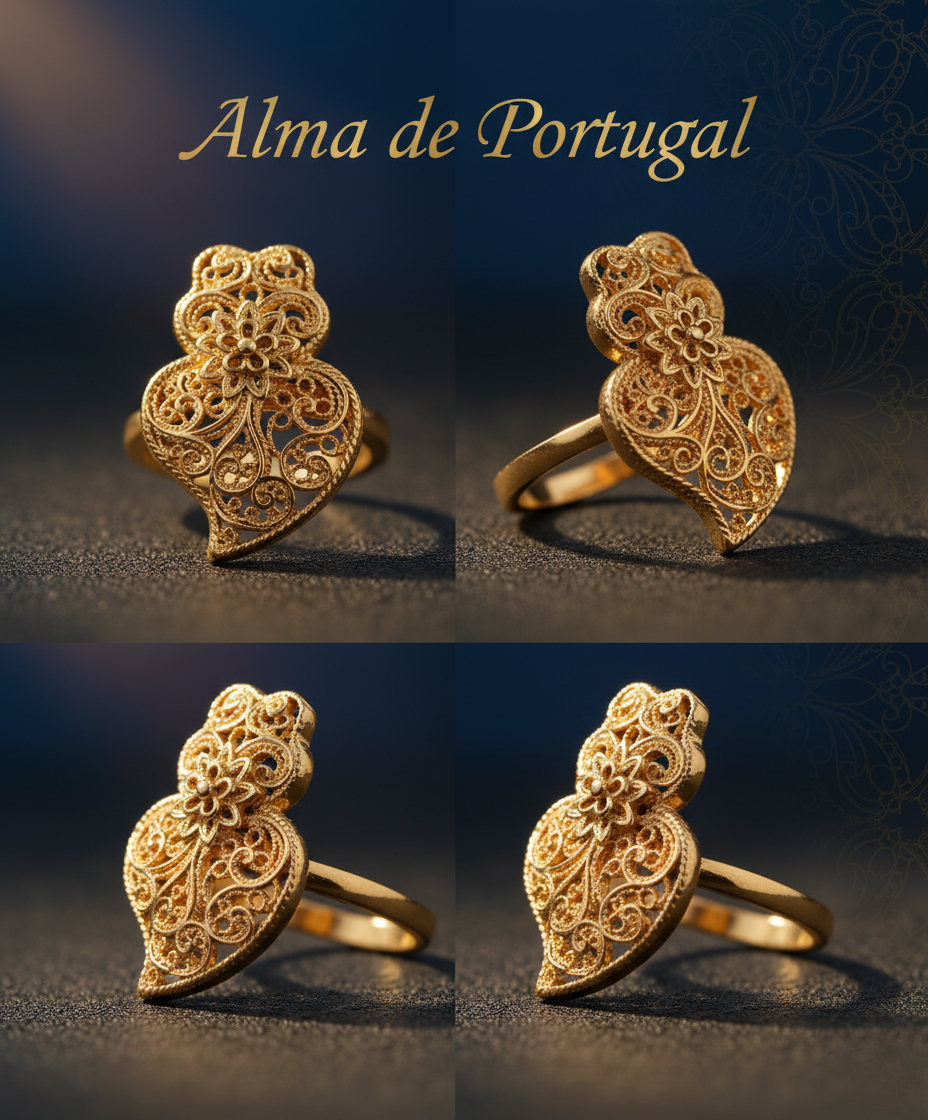 Banner Anel Alma Portugal Coração de Viana com flor
