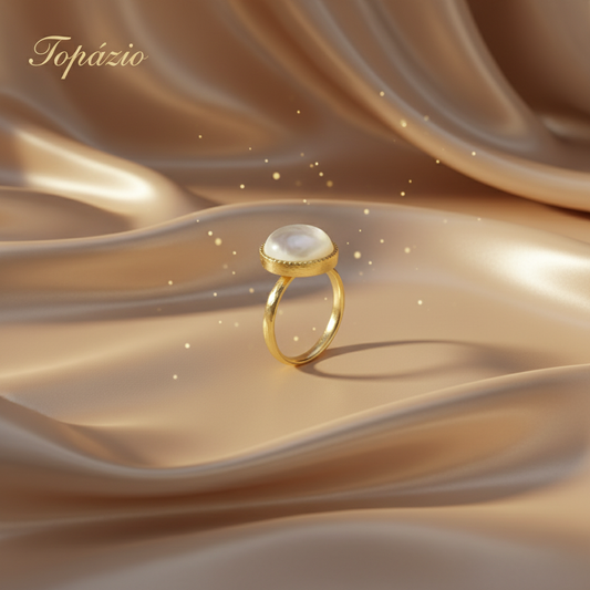 Banner Anel Madrepérola Dourado Topázio