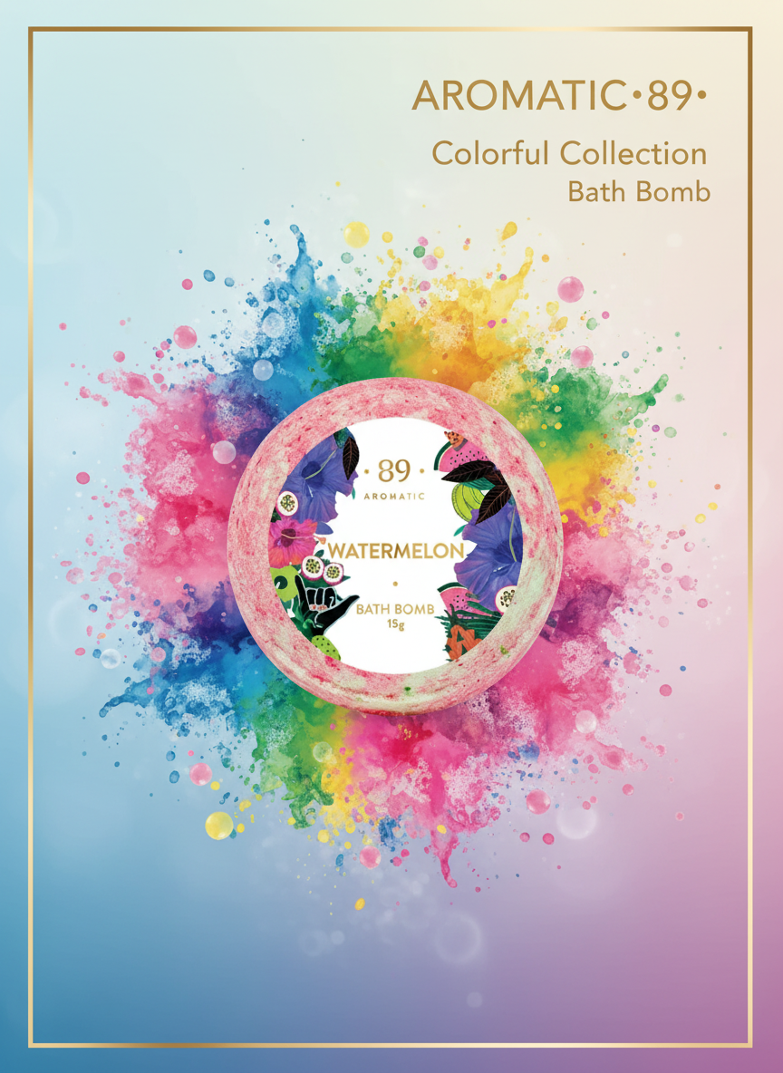 Banner AROMATIC•89• Bomba de Banho Coleção Colorida