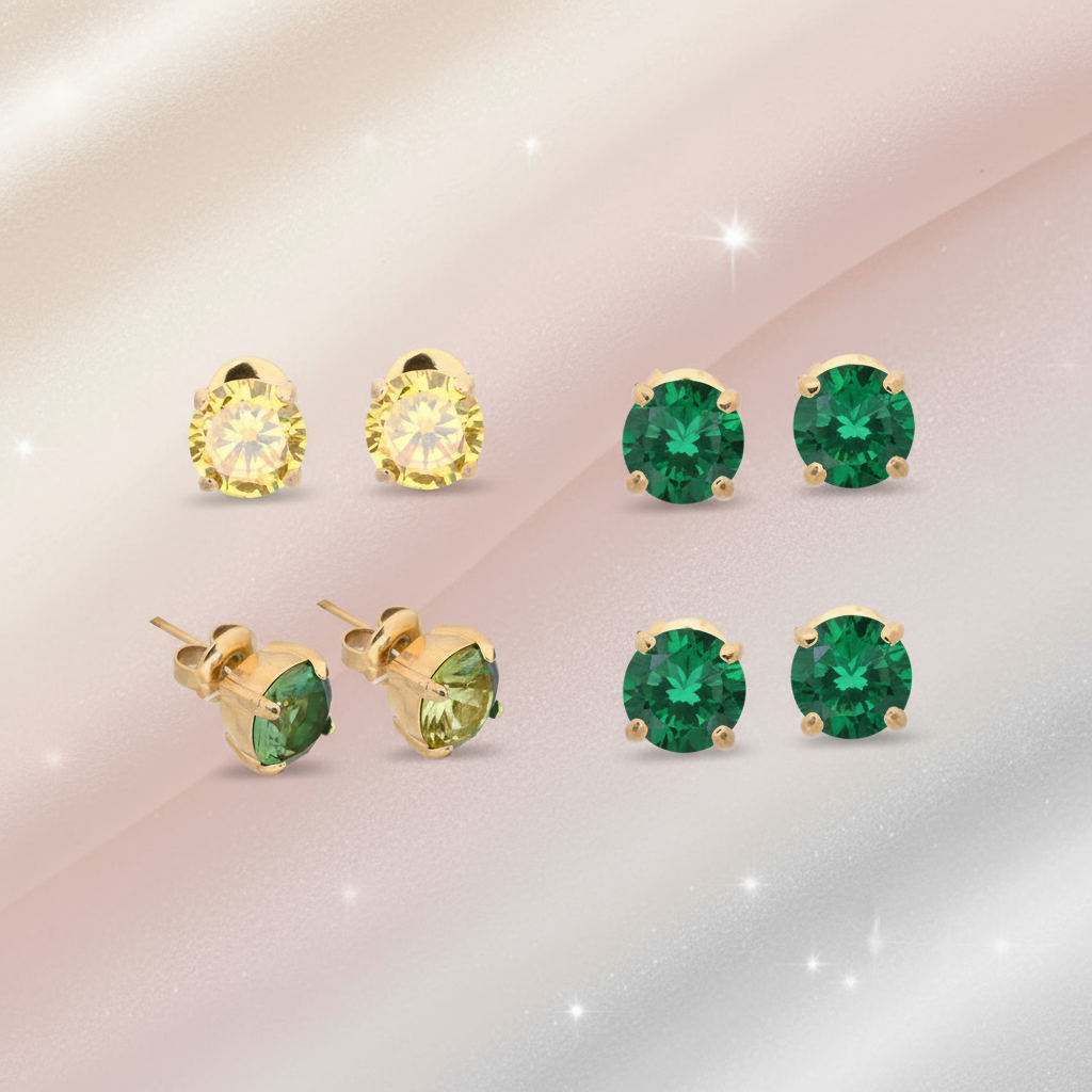 Banner Brincos em aço zircónia