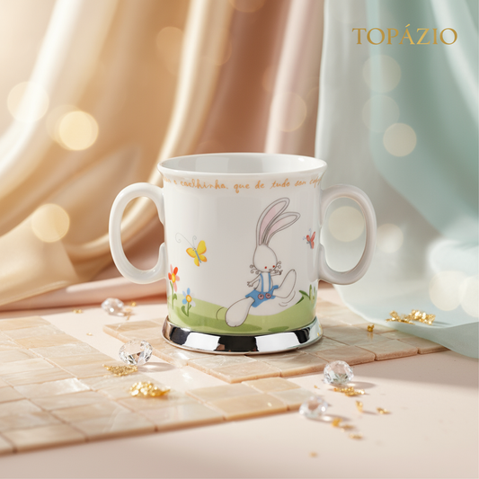 Banner Caneca Infantil Coelhinho Porcelana
