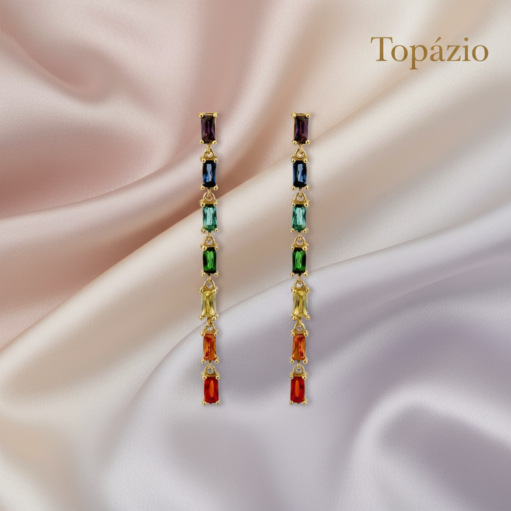 Banner Carmo Joalheiros - Brincos Coloridos (Fundo Claro)