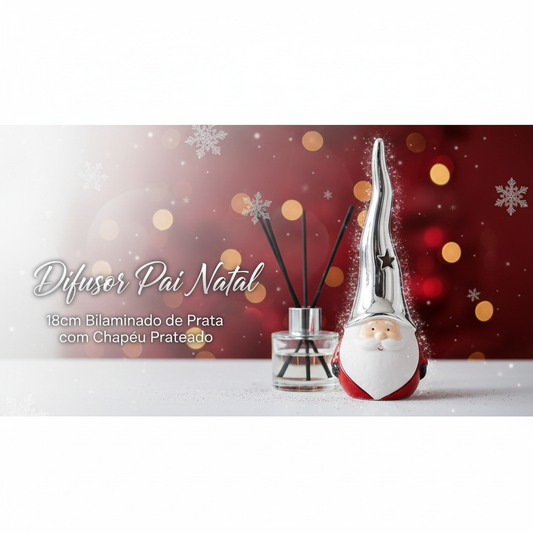 Banner Difusor Pai Natal 18cm - Redes Sociais