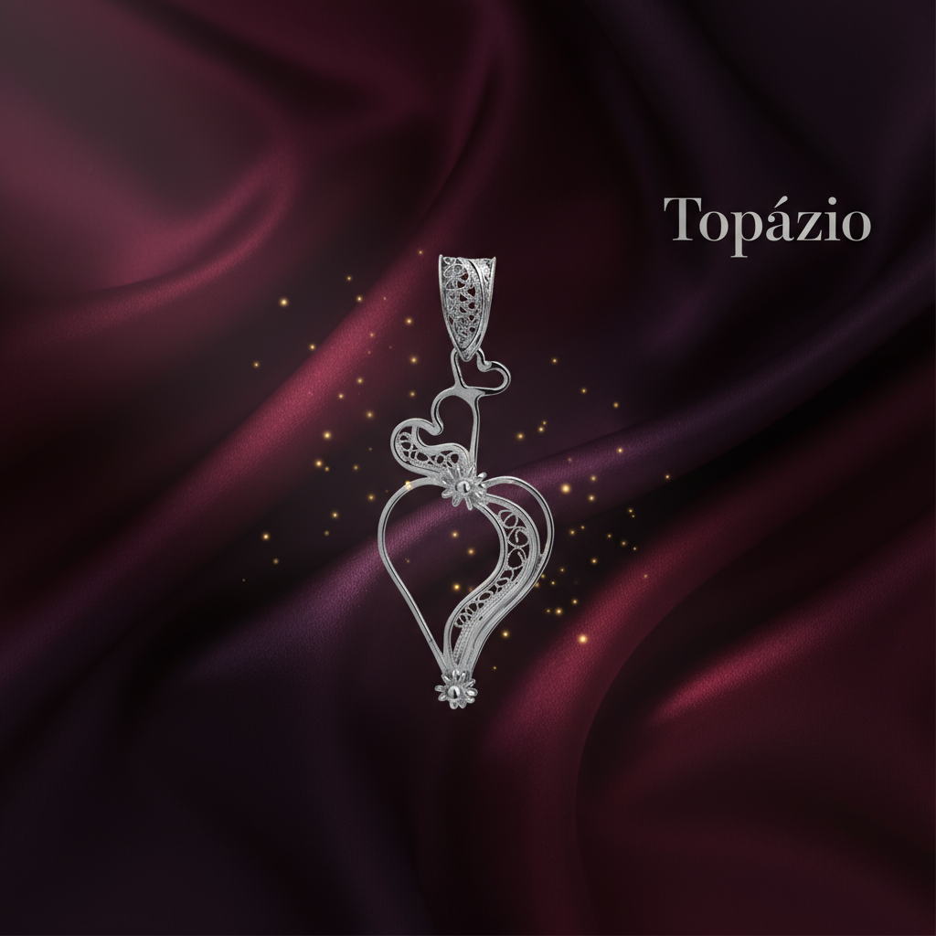 Banner Pendente Filigrana Portuguesa Topázio - Contraste