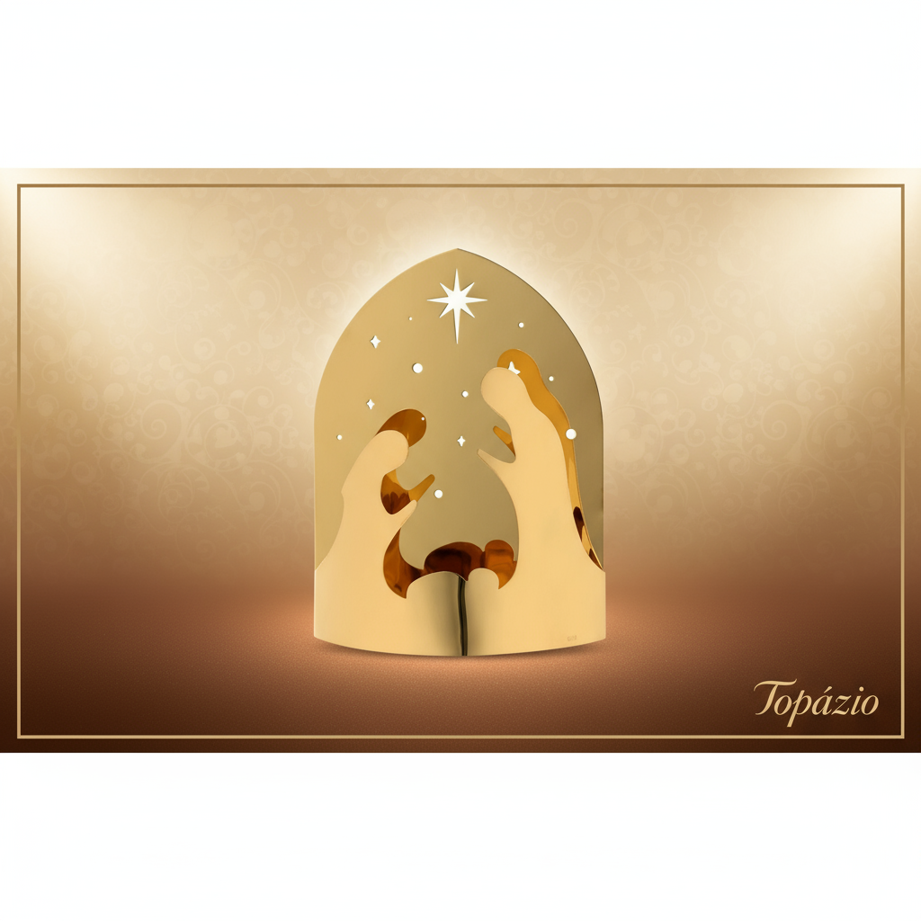 Banner Presépio Dourado Decorativo Elegante - Topázio