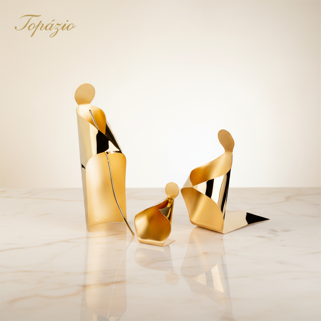 Banner Presépio Dourado Minimalista - Topázio