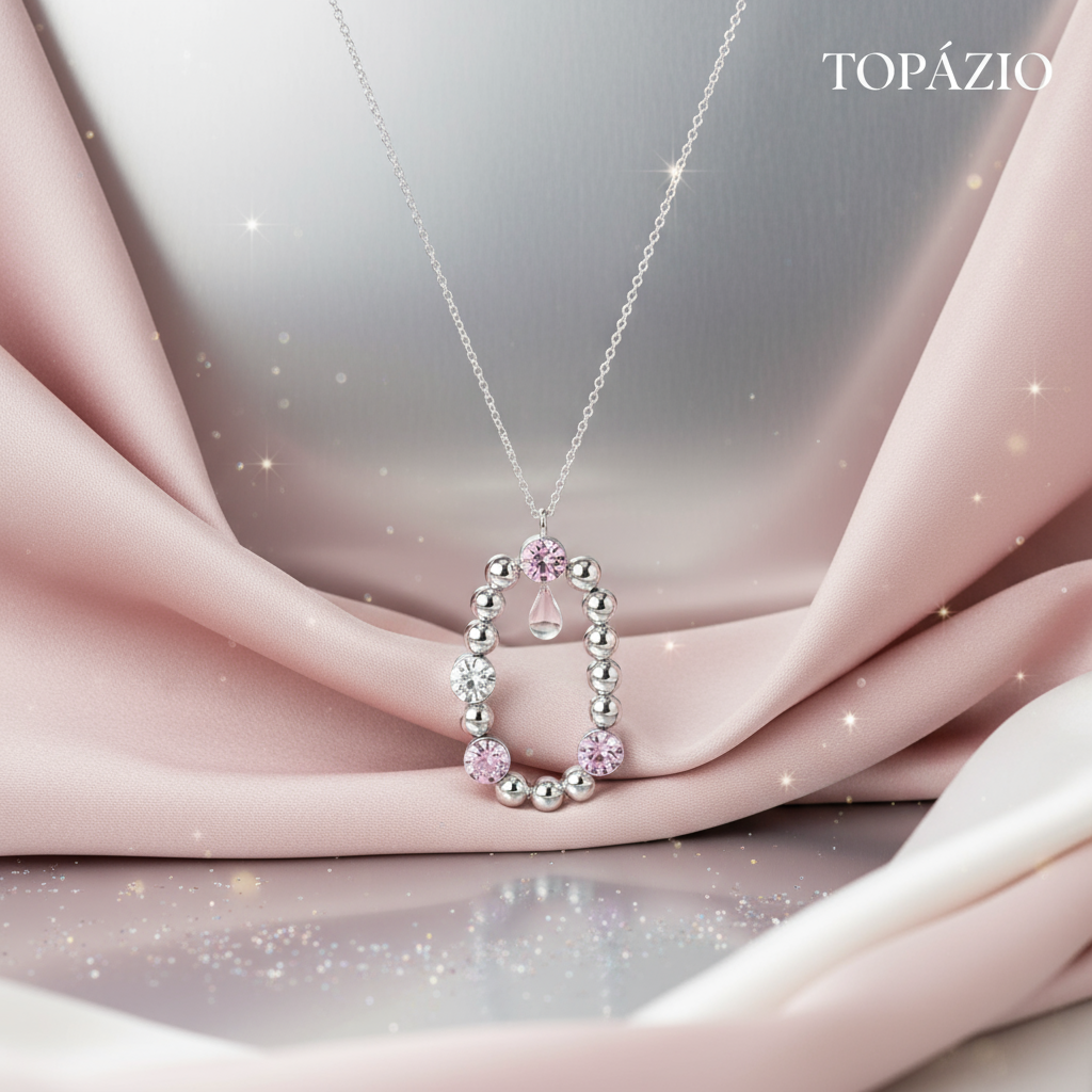 Banner Topázio 1874 Colar Dot Feminino