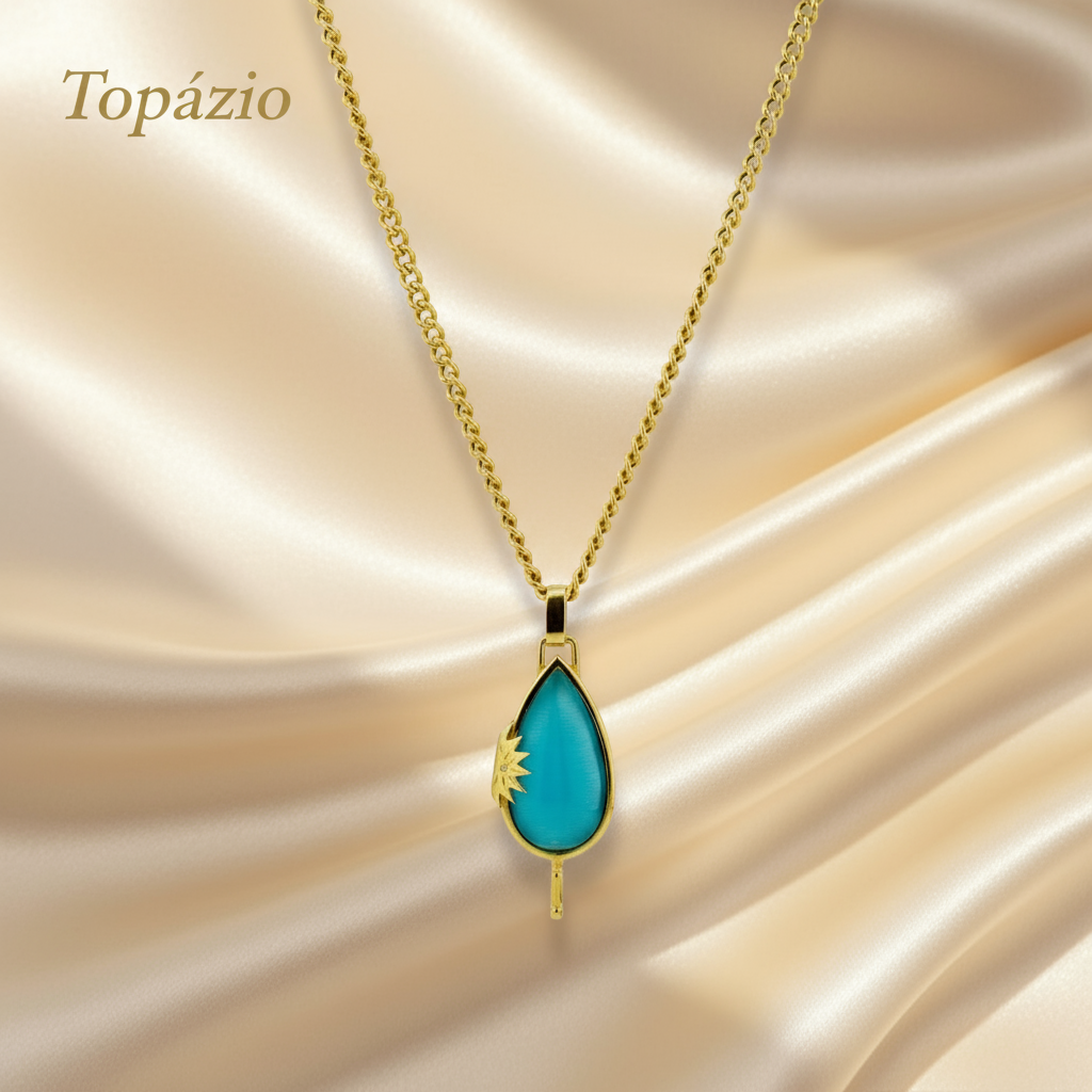 Banner Topázio 1874 - Colar Pedra Azul (Contraste)