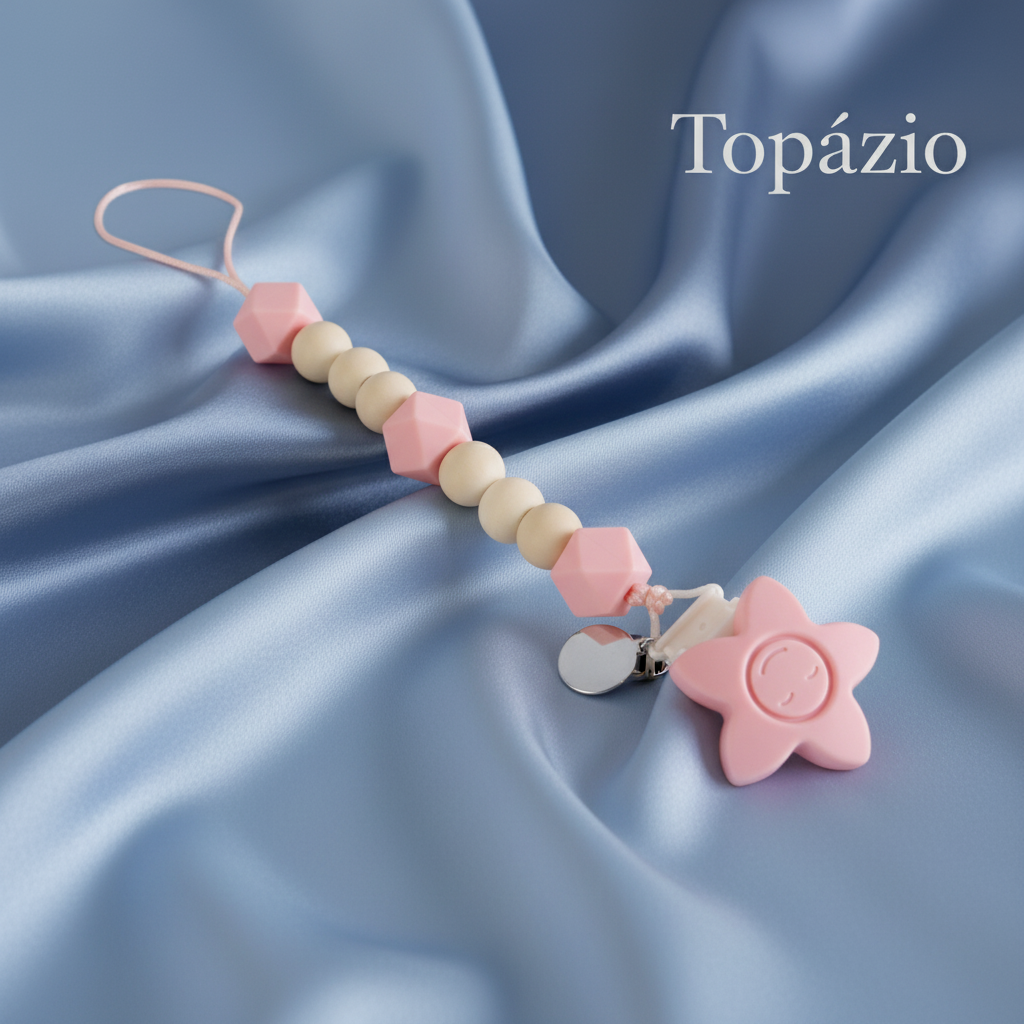 Banner Topázio 1874 - Corrente de Chupeta Rosa